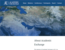 Tablet Screenshot of academicexchange.com